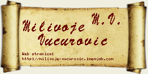 Milivoje Vučurović vizit kartica